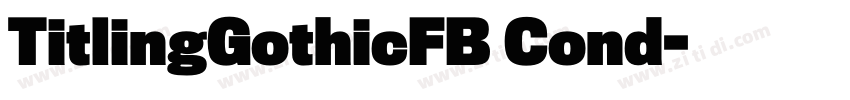 TitlingGothicFB Cond字体转换